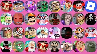ROBLOX:KILLER CLOWN ESCAPE 🤡,BABY TIMMYS DAYCARE ESCAPE!,ESCAPE MR CANDY'S STORE!,PAPA PIZZA'S CANDY