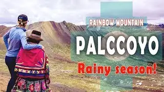 Rainbow mountain Palccoyo day tour Peru, done in rainy season.
