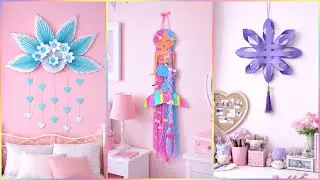 Easy Room Decor Ideas You Can Make at Home ✂️🩷✨ Paper Wall Decor, Mermaind Hairpin Holder and more..