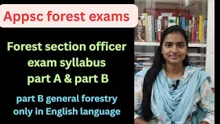 FSO exam syllabus |general forestry syllabus #appsc #fso #forestry #booklist #syllabus 