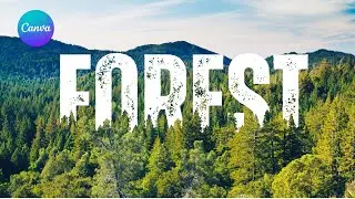 How to Create Forest Text Effect in Canva ll Nature Text Effect Editing in Canva ll Typography Text