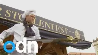 Who's hungry? There's a giant stollen at Dresden Christmas Market