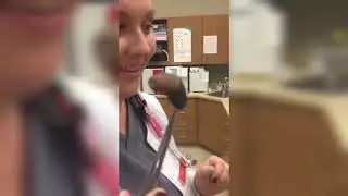 Cleaning botfly maggot from cat nose