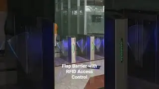 Flap Barrier Access Control with RFID Cards.
