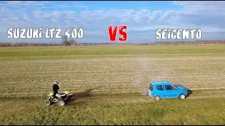 PRZECIĄGANIE SEJAKA QUADEM! Suzuki Ltz 400 vs Fiat Seicento!
