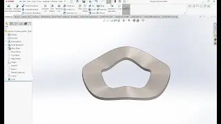 SolidWorks Tutorial: How to Design a Wave Washer Using Curve Through Reference Points