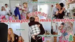 🇺🇸 El cumpleaños más EMOTIVO 🥹 mi familia me SORPRENDE + abriendo todos mis REGALOS  🎁 vlogmas 🎄