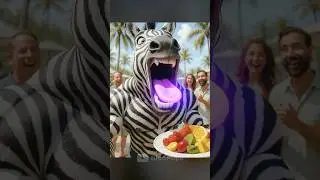 🐾 Cat Tricks Zebra at Party&hellip; But Dog&rsquo;s Cotton Candy Revenge! #catvsdog #funnyanimation #bloopups