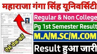 Mgsu University Pg 1st Semester Result 2025 | Mgsu University Semester result kaise check kare