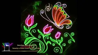 2022 ILDA Awards, Third Place, Laser Photography - &ldquo;Butterfly in Flower Forest&rdquo;, LaserLight Magic