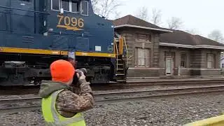 TrainVideo Of A PHONE View With A CSX ??? WB Train In The Fostoria Ohio, USA Area By Gabriel