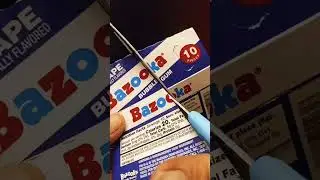 cutting a grape Bazooka bubble gum package #bazooka #shorts #gum #cutting #cut