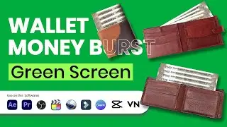 Wallet Money Burst Animation | Green Screen & Blue Screen | Indian 500 Rupees | Free Download