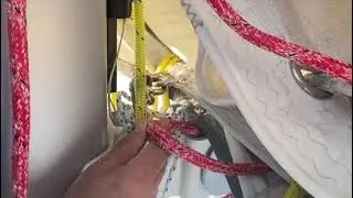 Repairing A Chafed Reefing Line Aboard Ingwe in Route to the Azores