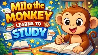 Milo the Monkey Learns to Study 📚🐒 | Motivational Story for Kids | ThinkyTots TV