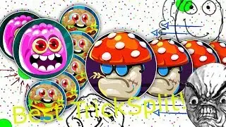 AGARIO BEST TRICKSPLIT EVER?! WTF UNCUT GAMEPLAY in Agar.io