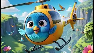 Helicopter Spins in the Sky | Whirlybird Song for Kids | Flying Fun Rhyme