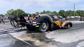 1941 Tim Mcamis Willys ProMod first test session burnout