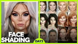 face shading highlighting tutorial|makeup|shading points|basicshighlights|#facetype #shading#makeup