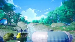Animated vTuber Background / Peaceful Summer Stream Background