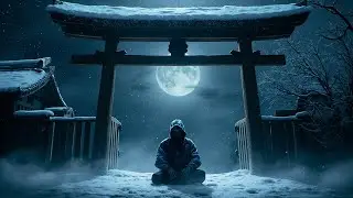 Moonlit Torii Ritual ❄️ Japanese Zen Meditation Music for Night Focus & Inner Stillness