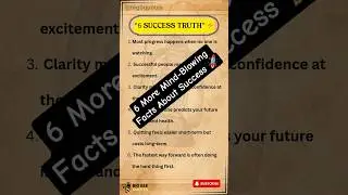 6 More Mind-Blowing Facts About Success 🚀#motivation #mindset #shorts #facts #quotes #viral #explore