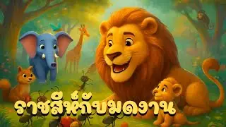เรื่องเล่านิทานสอนใจ : ราชสีห์กับมดงาน /นิทานอีสป / นิทานก่อนนอน / นิทานเด็ก