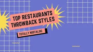 Top Restaurants Vintage Styles #throwback