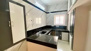 8x16size Grey & White Combo Modular Kitchen Design with Dining Space🔥🔥🔥