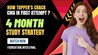 CMA Study Plan for 4 months || CMA June 2026 ||  How to Clear CMA in first attempt #cma #ca #cs