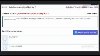 CS601 Quiz 1 Solution || CS601 - Data Communication || Spring 2024 || VU Zone