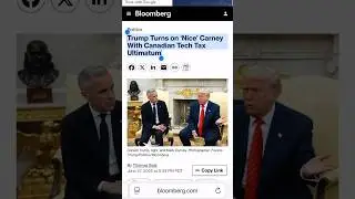 Trump Slams Canada&rsquo;s New PM Over Big Tech Tax 🇺🇸🇨🇦 #shorts
