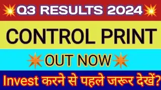 Control Print Q3 Results 2024 🔴 Control Print Results 🔴 Control Print Share 🔴 Control Print News