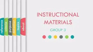 Instructional Materials - Purpose and Guidelines for Selecting IMs