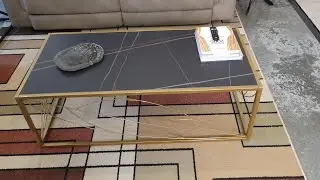 Hernest Marble Topped coffee table unboxing and setup