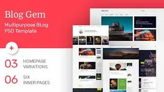 Blog Gem - Responsive Blog PSD Template | Themeforest Website Templates and Themes