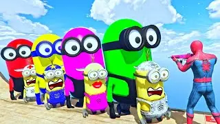 Minions vs Gravity - GTA 5 Ragdoll Fails 💛 #FunnyRagdoll 555