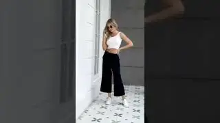 Capri pants for women high wested wide legs