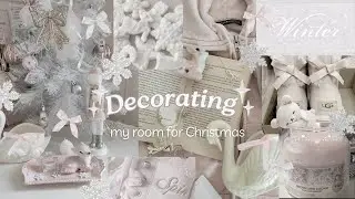 Pinkmas room make over |  christmas shopping spree, city market, hot choco, pink and girly  ❄️🦌⛸️‧₊