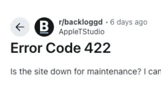 How To Resolve Backloggd Error Code 422?
