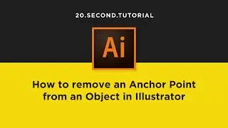 Delete Anchor Points in Illustrator | Adobe Illustrator Tutorial #22