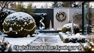 Relaxing Holiday Night in the Backyard | Lights, Music & Cozy Atmosphere