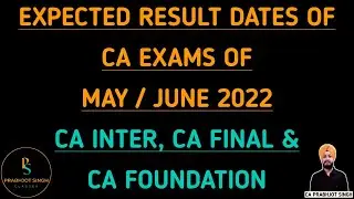 Expected Result Dates of CA Exams of May / June 2022 of CA INTER, CA FINAL & CA FOUNDATION