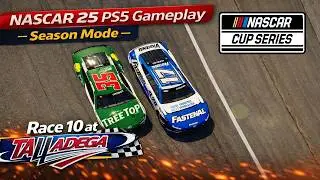 NASCAR 25 - PS5 / CUP SERIES SEASON / RACE 10 / FORD MUSTANG #17 / TALLADEGA / G29 GAMEPLAY
