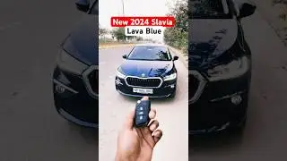 The all new Skoda Slavia 2024 lava blue edition exterior. #skodaslavia2024 #new #newskoda