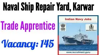Naval Ship Repair Yard, Karwar 2019 Trade Apprentice Vacancy