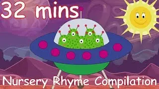 5 Little Men in a Flying Saucer and lots more Nursery Rhymes! 32 minutes!
