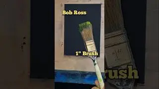 Кисть Боба Росса, 1 дюйм, черное полотно, дерево #bobross #shortsart