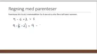 Regning med parenteser