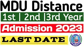 Mdu distance admission 2023 | mdu dde admission last date | Mdu cdoe fresh admission 2023 last date